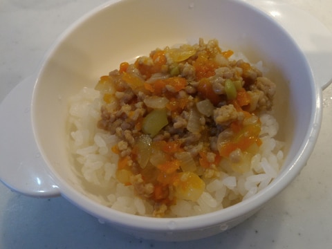 鶏そぼろあんかけ丼【離乳食、幼児食に】